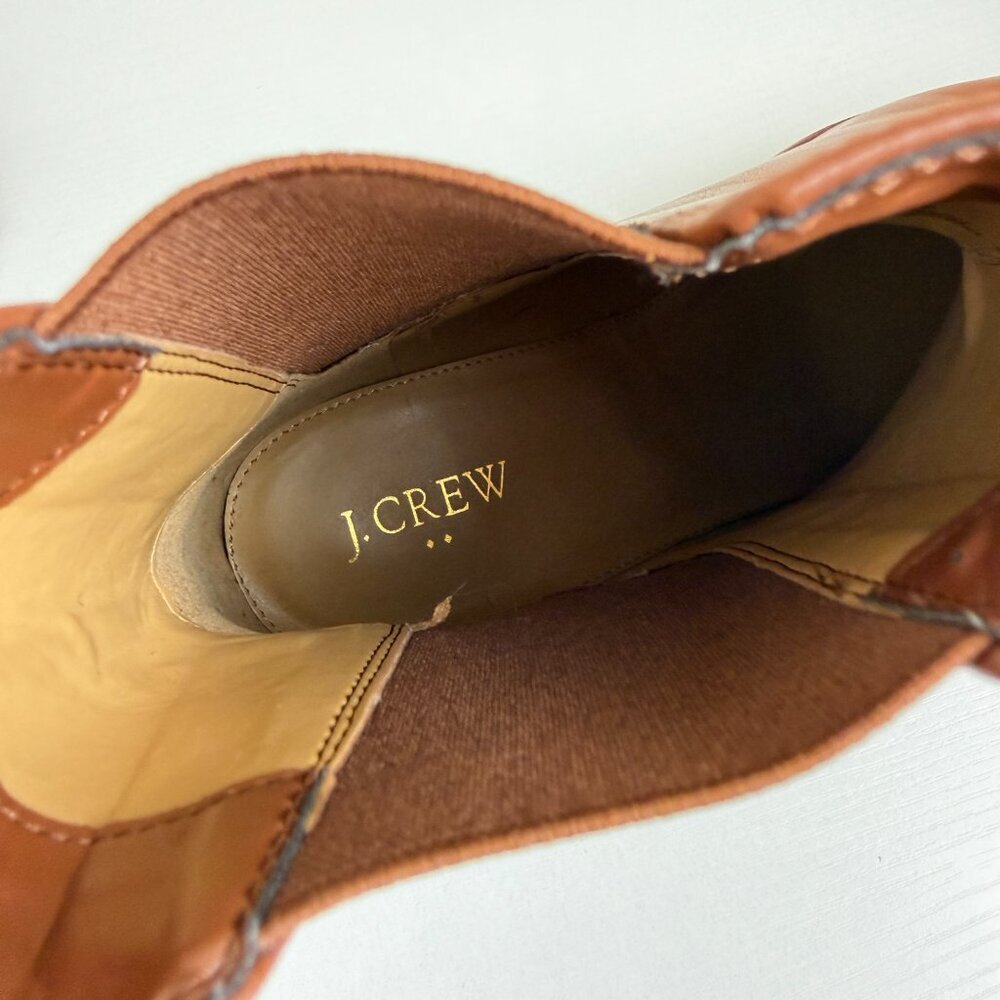 EUC J. Crew Brown Pull On Chelsea Boots - Picture 7 of 11